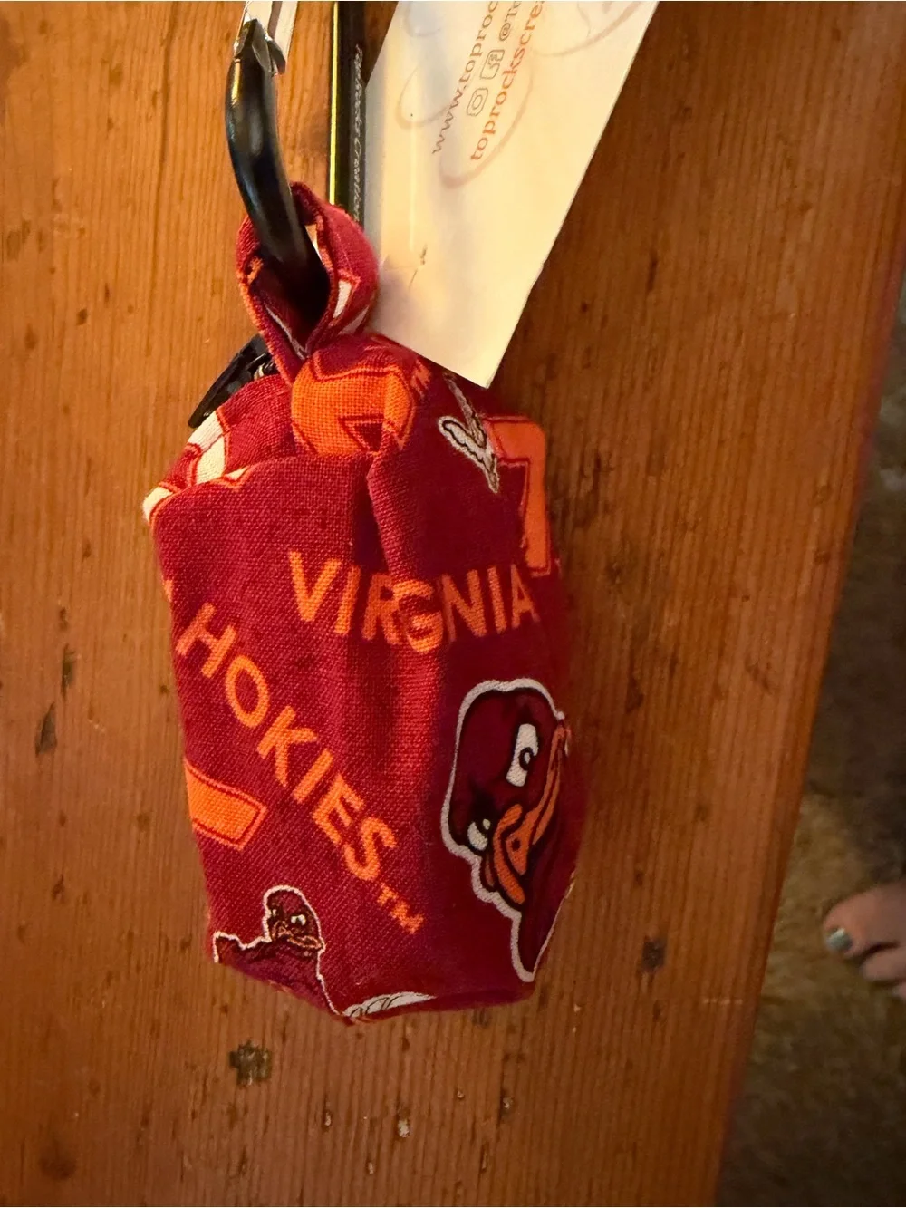 PNWT Va Tech Dog Poop Bag Holder